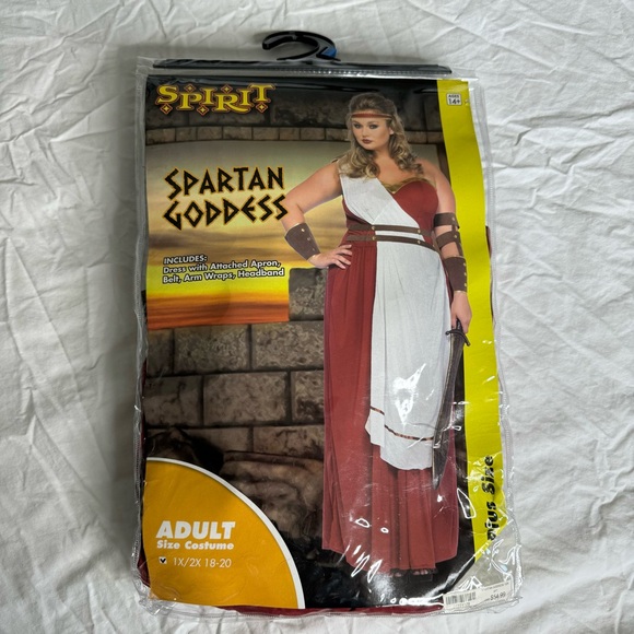 Spirit Halloween Spartan Goddess Greek‎ Cosplay Costume Womens Size M 8-12 - Picture 8 of 9